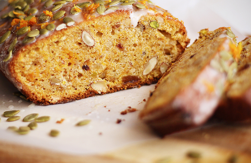 Pumpkin Bread with mixed nuts and dried fruits